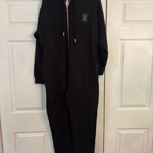 Black Hooded Jumpsuit